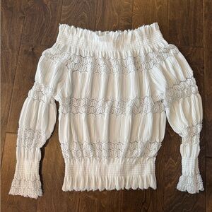 JOA White Off-Shoulder Women's Top